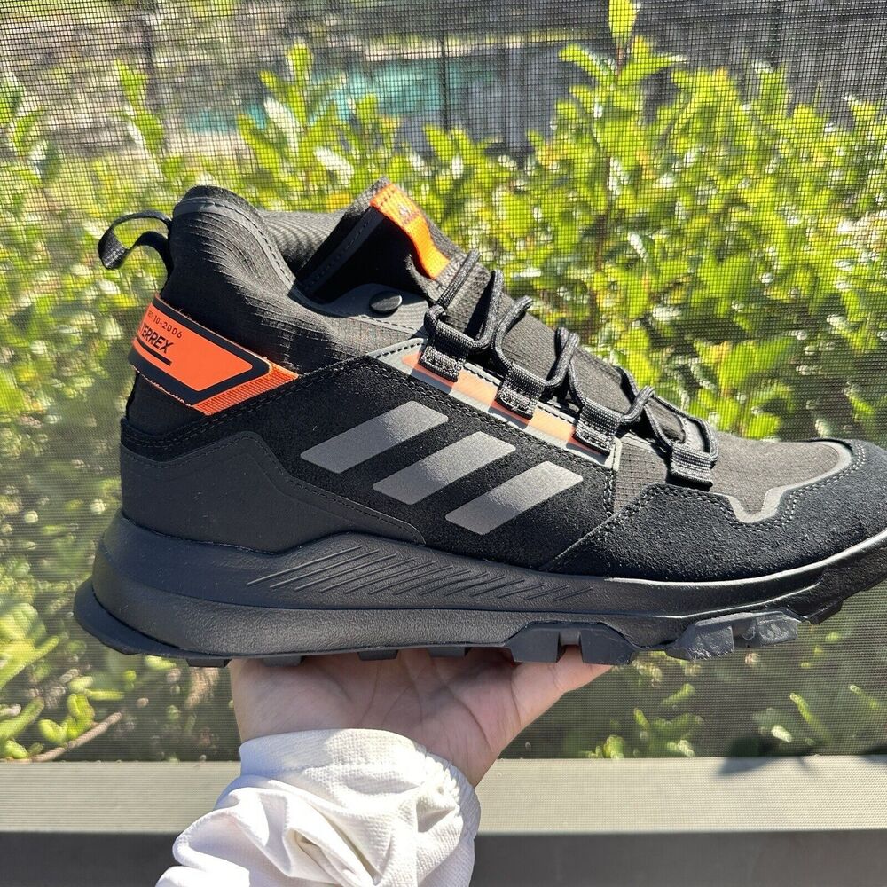 Adidas Terrex Hikster Mid Core Black Signal Orange Men's Shoes EH3529 Size 9.5 - Picture 7 of 15